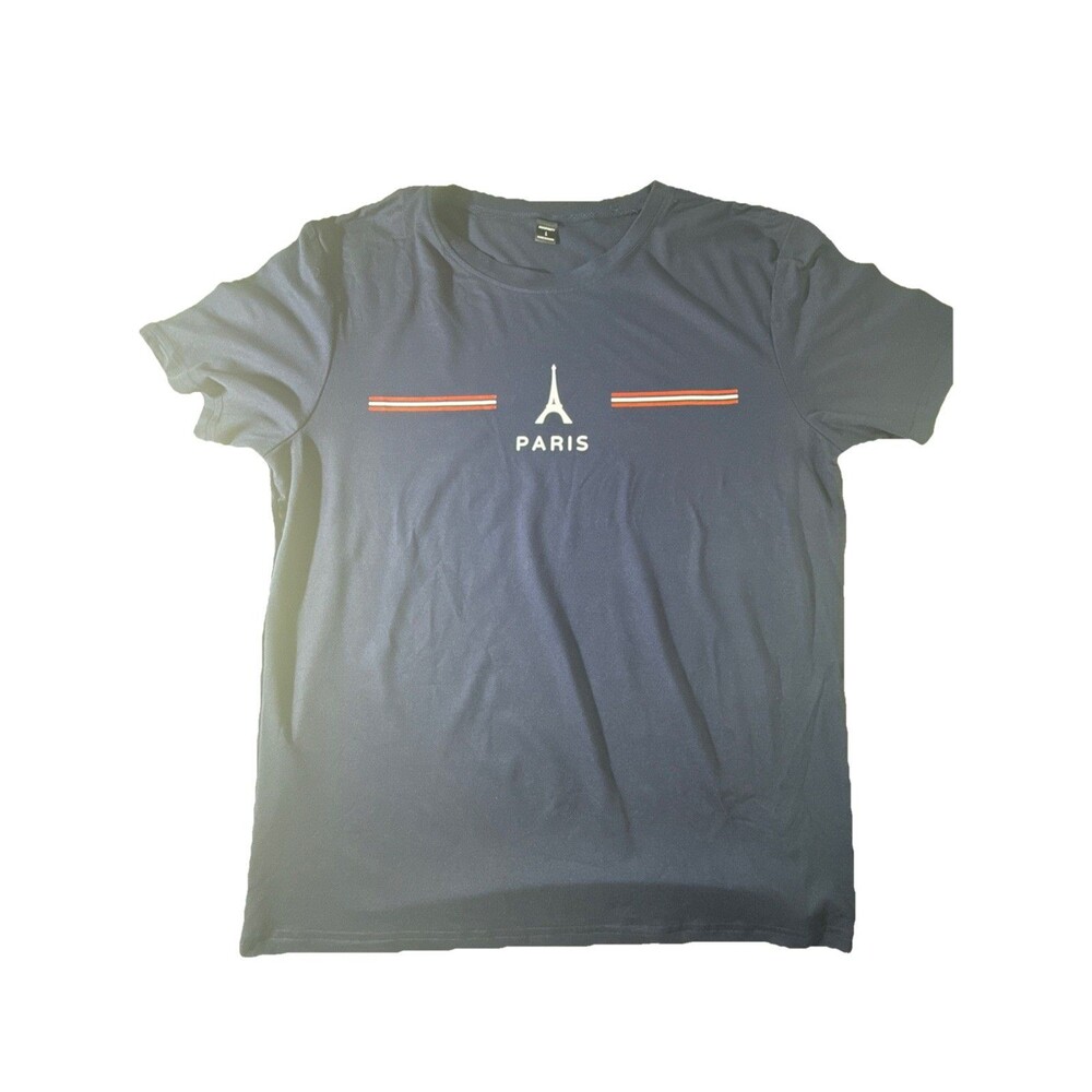 Manfinity Men’s Blue Paris T-shirt Size Large